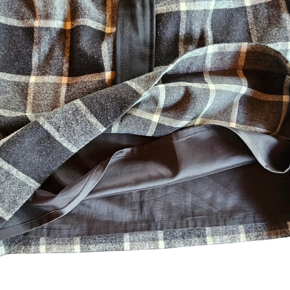 THEORY Loraine Virgin wool Angora Blend Sleeveless Plaid Skirt Dress - Picture 11 of 11